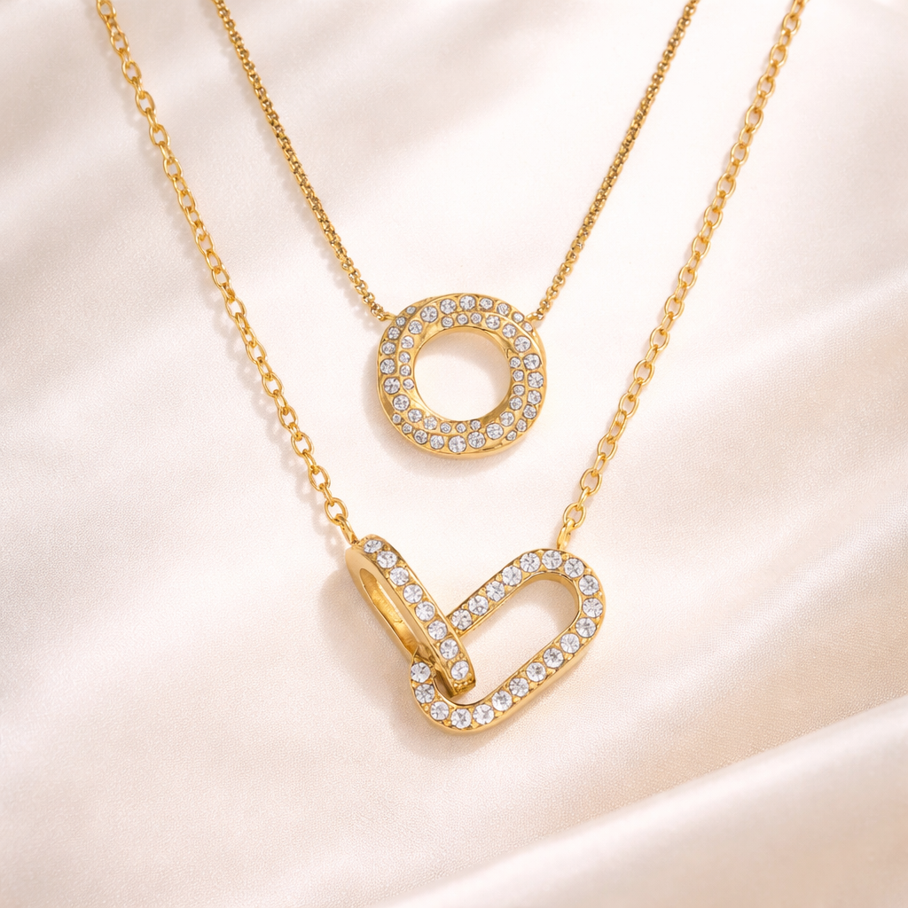 J&D Edelstahl-Halskette mit 18-karätiger PVD-Vergoldung