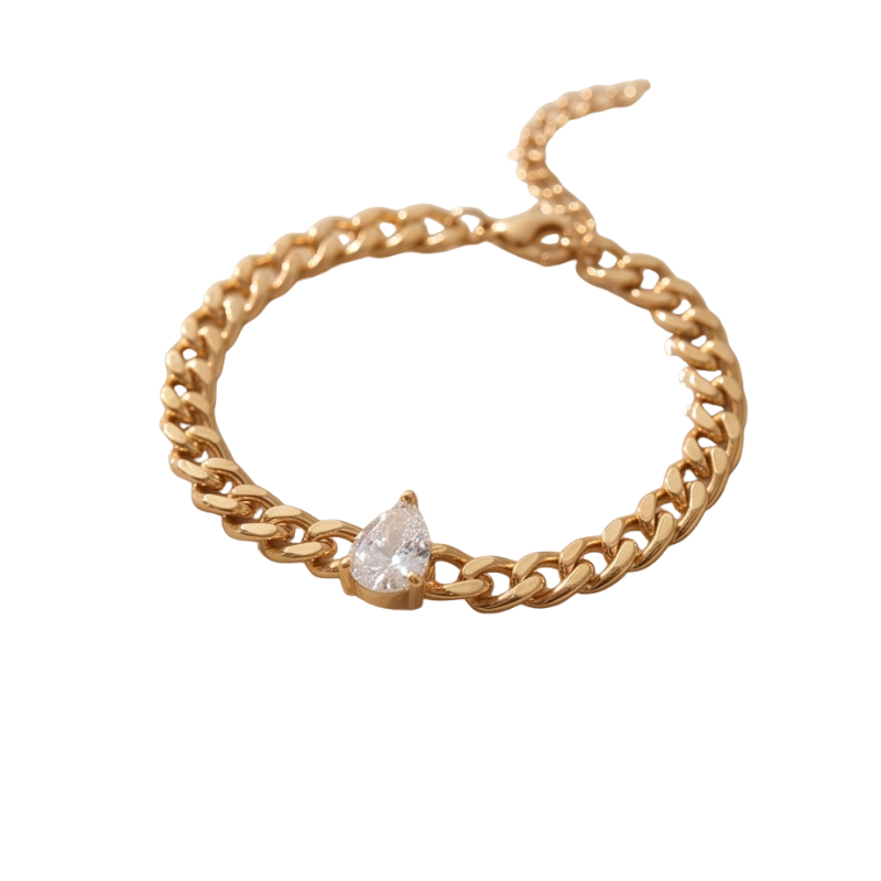 Wassertropfen Armband - Edelstahl 18K vergoldet