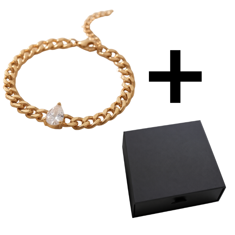 Wassertropfen Armband - Edelstahl 18K vergoldet
