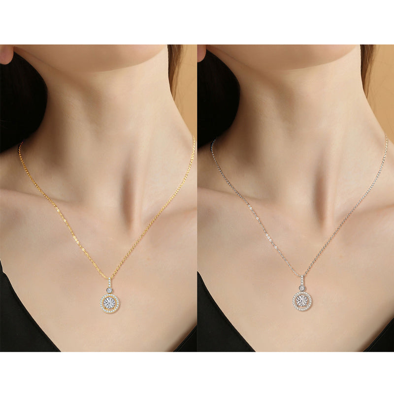 Circle Moissanite Halskette