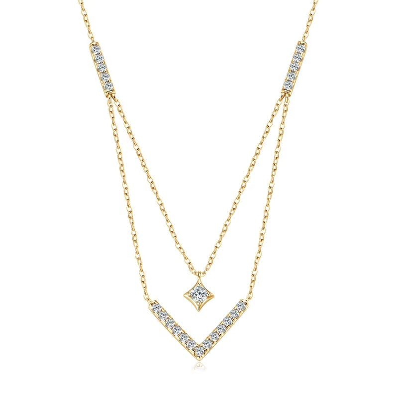 V- förmige Moissanite Kette