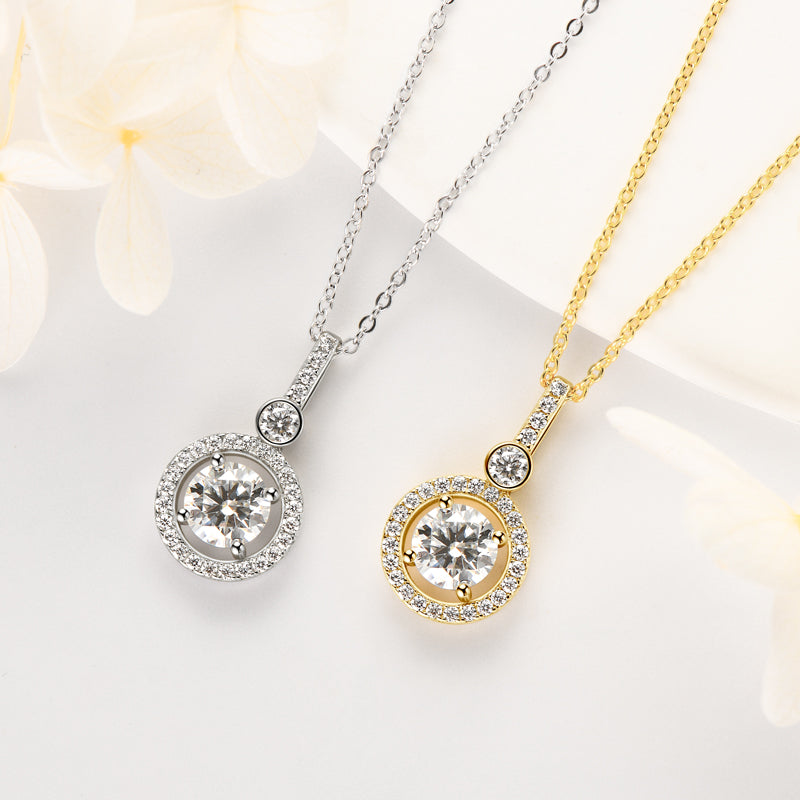 Circle Moissanite Halskette