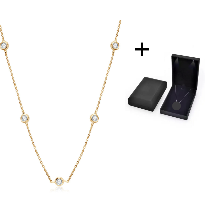 Moissanit Choker Halskette