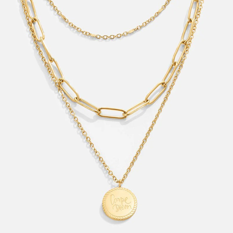 Halskette mit Münzen und Kappen für Damen