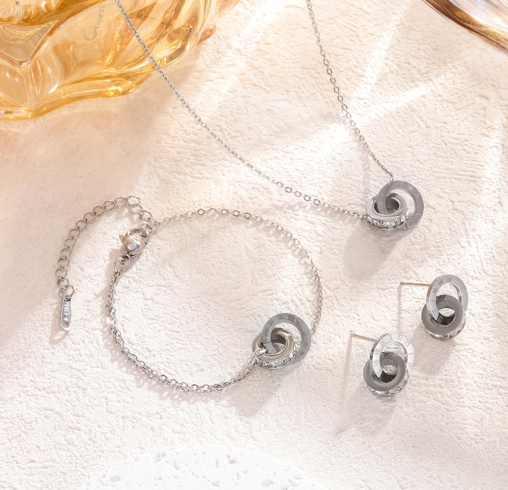 Schmuckset aus Edelstahl mit Armband