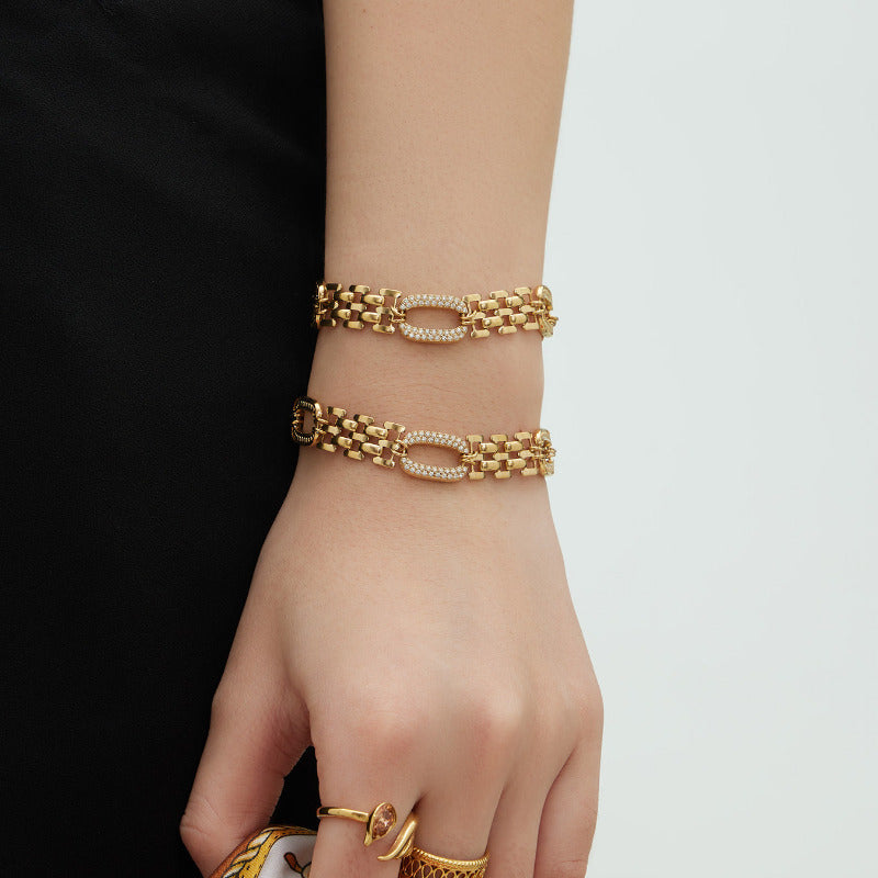 Elara Glow Armband - Edelstahl 18K