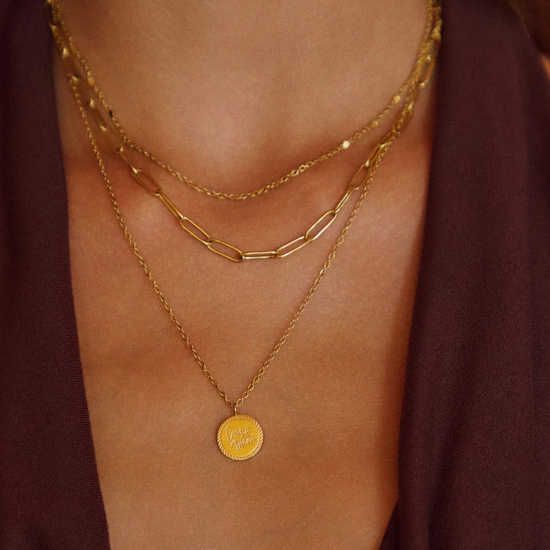 Halskette mit Münzen und Kappen für Damen