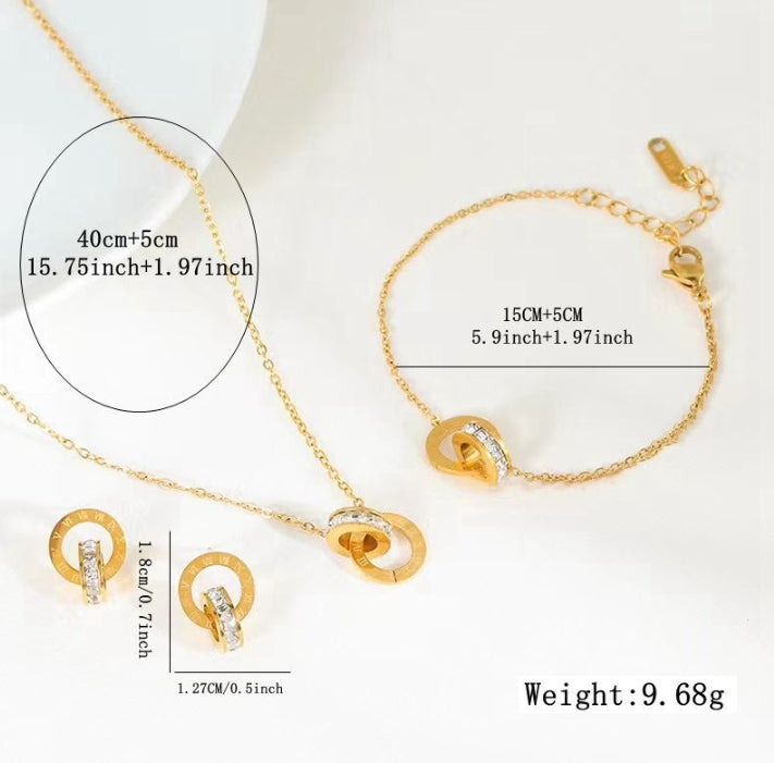 Schmuckset aus Edelstahl mit Armband