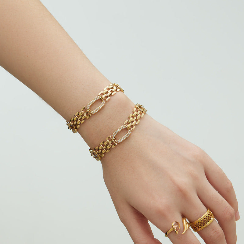 Elara Glow Armband - Edelstahl 18K
