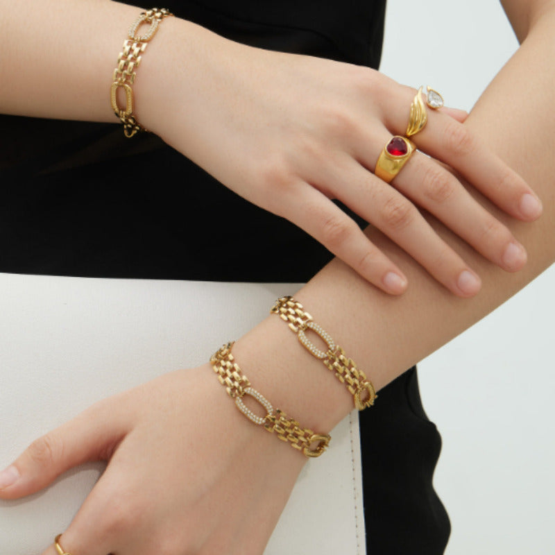 Elara Glow Armband - Edelstahl 18K