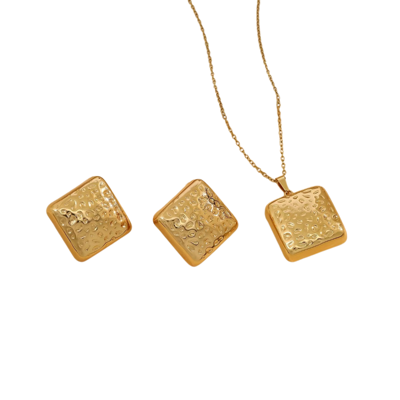 Golden Charm - Edelstahl - Schmuckset