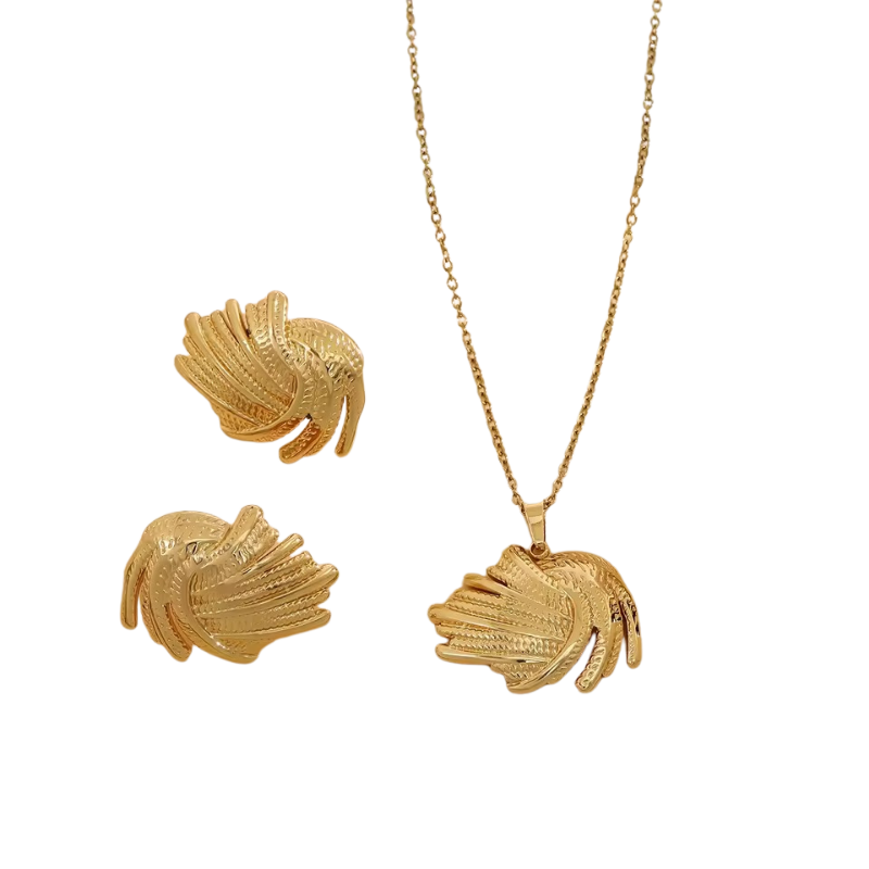 Amara Edelstahl - Schmuckset 18K