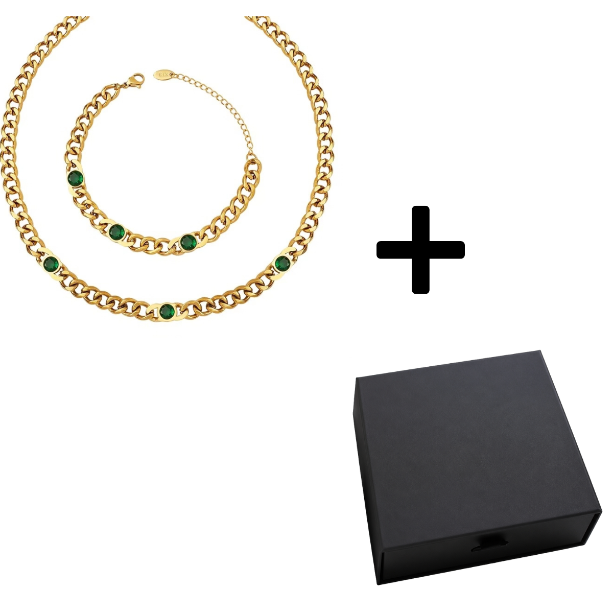Emerald Elegance Set - Edelstahl