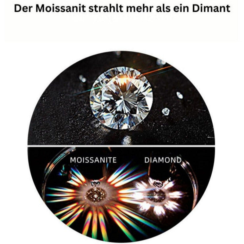 Sternförmige Moissanit Halskette