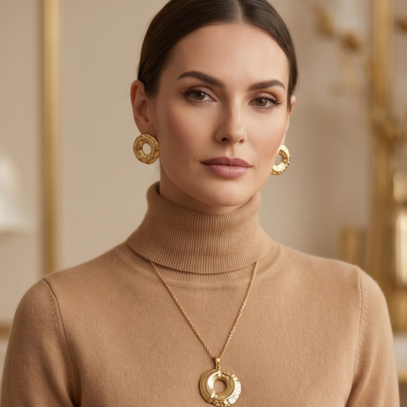 Imperia - Edelstahl Schmuckset 18K