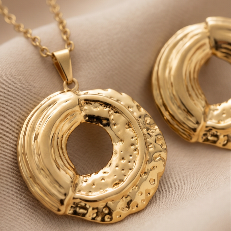 Imperia - Edelstahl Schmuckset 18K
