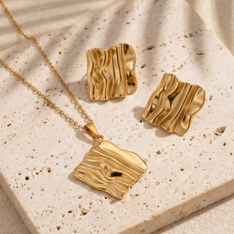 Liora Gold Schmuckset - Edelstahl 18K vergoldet