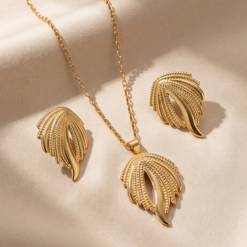 Lunara Schmuckset- Edelstahl 18K vergoldet