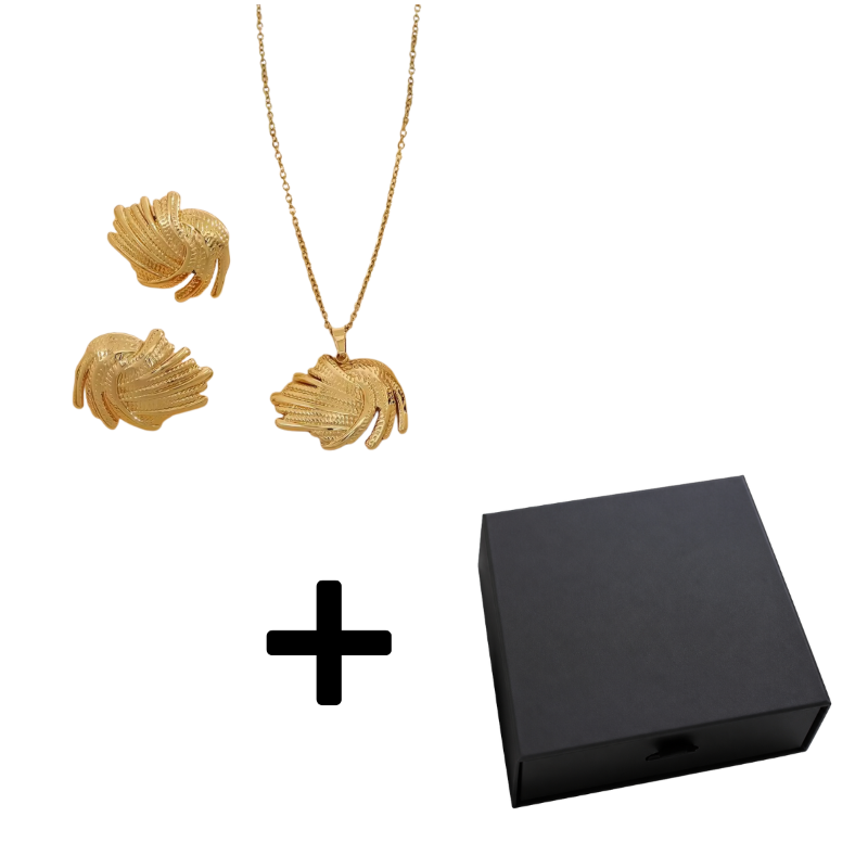 Amara Edelstahl - Schmuckset 18K