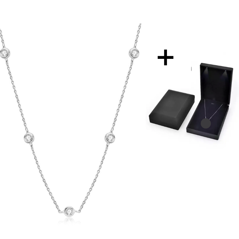 Moissanit Choker Halskette