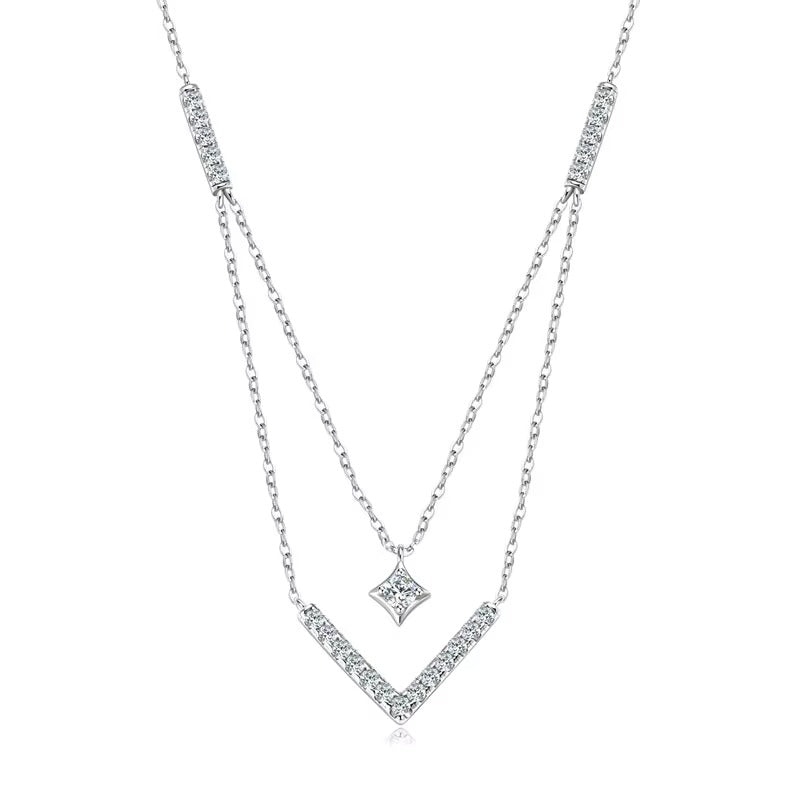 V- förmige Moissanite Kette