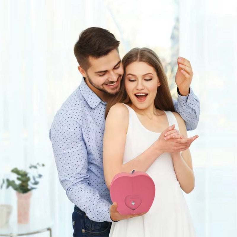 Konservierten Rosen Schmuckbox mit Moissanit Schmuck-Sets