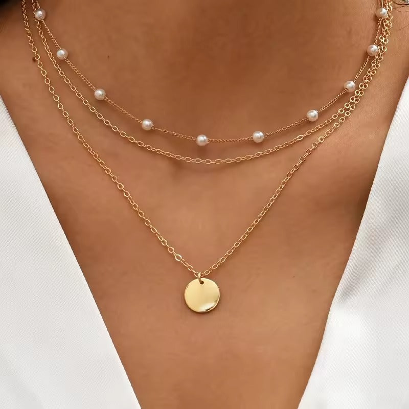 Medallion - Edelstahlhalskette 18K vergoldet