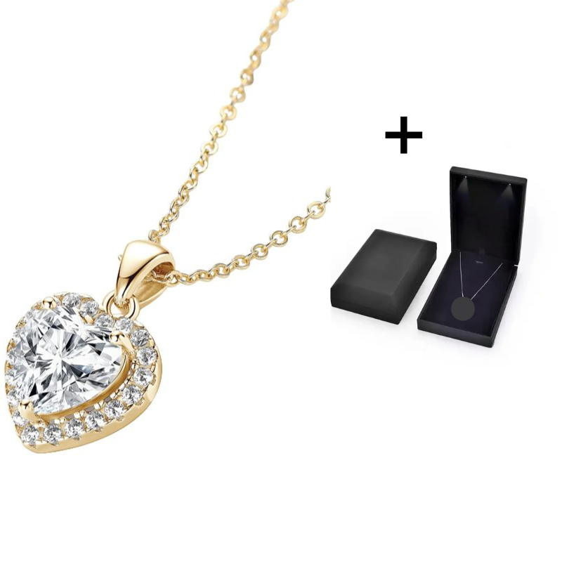 Herz Moissanit Halskette