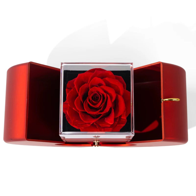 Konservierten Rosen Schmuckbox mit Moissanit Schmuck-Sets