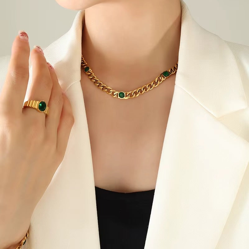 Emerald Elegance Set - Edelstahl